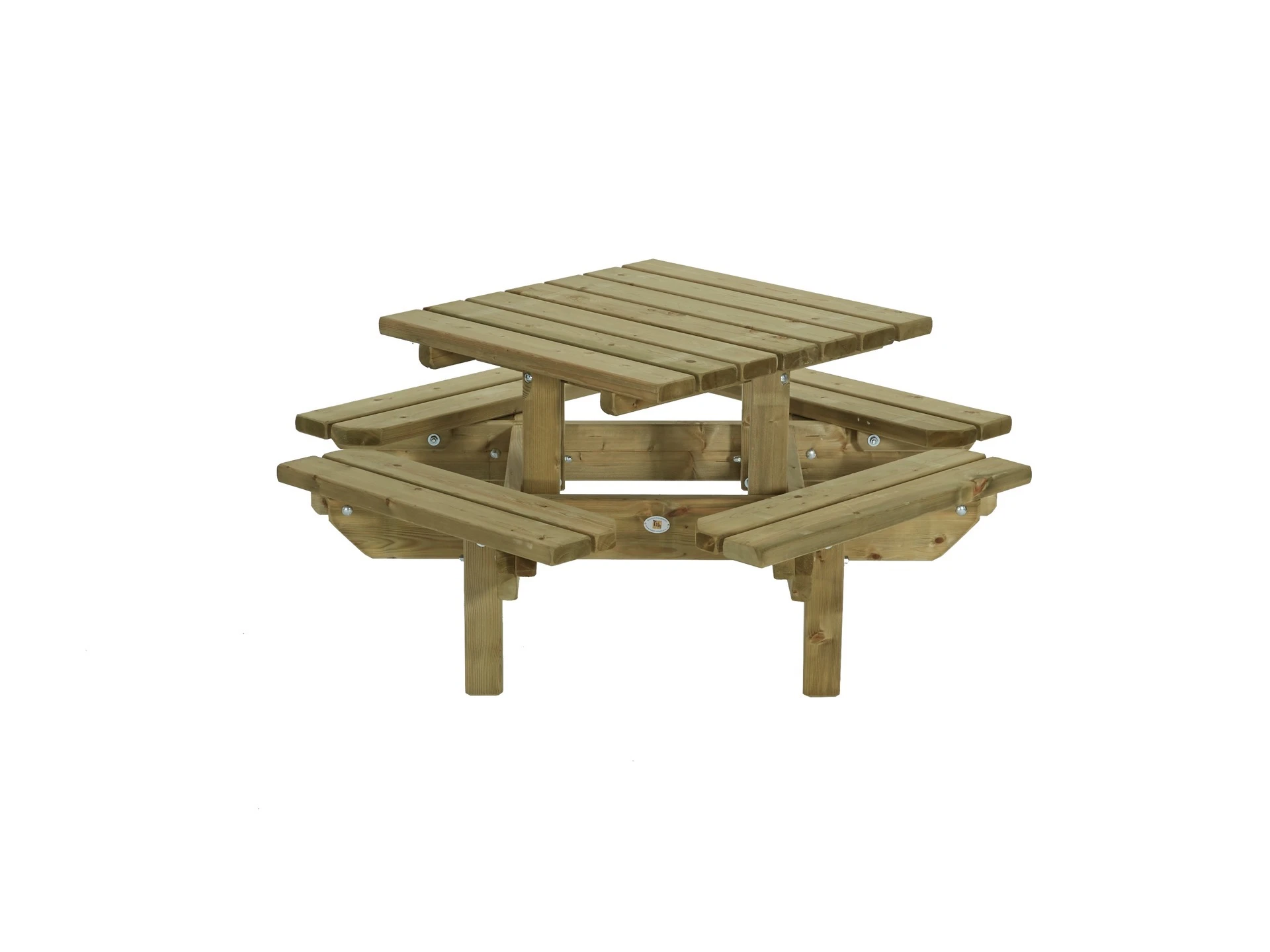 Talen Kinderpicknicktafel Jitte 125 x 125 cm - Afbeelding 1